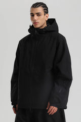 Men's Off White Dual-Vent Minimalist Waterproof Insulated Snow Jacket