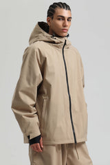 Men's Cow Print Dual-Vent Minimalist Waterproof Insulated Snow Jacket