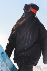 Women's Khaki Multi-Pocket Dual-Vent Waterproof Insulated Snow Jacket