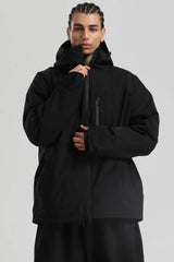 Men's Off White Multi-Pocket Dual-Vent Waterproof Insulated Snow Jacket