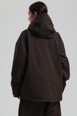 Women's Coffee Multi-Pocket Dual-Vent Waterproof Insulated Snow Jacket