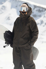 Women's Off White Multi-Pocket Dual-Vent Waterproof Insulated Snow Jacket