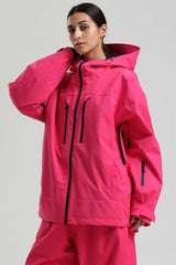 Women's Off White Multi-Pocket Dual-Vent Waterproof Insulated Snow Jacket