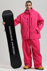 Men's Rose Multi-Pocket Dual-Vent Waterproof Insulated Snow Jacket