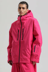Men's Rose Multi-Pocket Dual-Vent Waterproof Insulated Snow Jacket