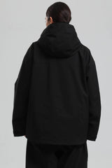 Women's Black Fully Sealed Dual-Vent Minimalist Insulated Snow Jacket