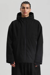 Men's Light Grey Fully Sealed Dual-Vent Minimalist Insulated Snow Jacket