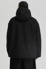 Men's Black Fully Sealed Dual-Vent Minimalist Insulated Snow Jacket