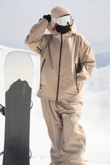 Women's Army Green Fully Sealed Dual-Vent Minimalist Insulated Snow Jacket