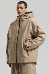 Men's Army Green Fully Sealed Dual-Vent Minimalist Insulated Snow Jacket