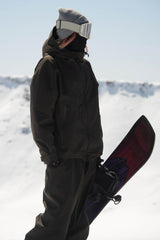 Women's Black Fully Sealed Dual-Vent Minimalist Insulated Snow Jacket