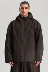 Men's Khaki Fully Sealed Dual-Vent Minimalist Insulated Snow Jacket