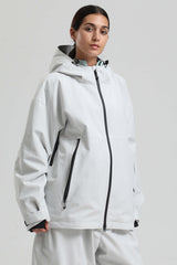 Women's Black Fully Sealed Dual-Vent Minimalist Insulated Snow Jacket