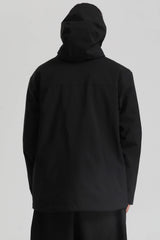 Men's Black Contrast-Zip Fully Sealed Waterproof Insulated Snow Jacket