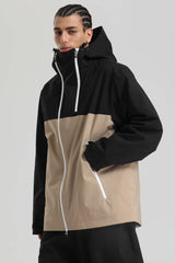 Men's Off White Face Vent Asym-Zip Waterproof Insulated Snow Jacket