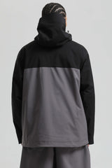 Men's Black & Grey Face Vent Asym-Zip Waterproof Insulated Snow Jacket