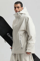Men's Off White Face Vent Asym-Zip Waterproof Insulated Snow Jacket