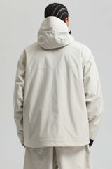 Men's Off White Face Vent Asym-Zip Waterproof Insulated Snow Jacket