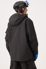 Men's Khaki Techwear Half-Zip Insulated Snow Anorak