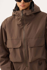 Women's Off White Techwear Half-Zip Insulated Snow Anorak