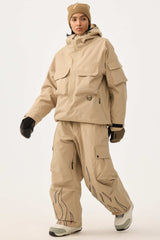 Women's Off White Techwear Half-Zip Insulated Snow Anorak