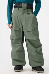 Men's Rose Baggy Utility Wear-resistant Snow Pants