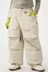 Women's Rose Baggy Utility Wear-resistant Snow Pants