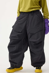 Women's Rose Baggy Utility Wear-resistant Snow Pants