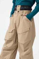 Men's Rose Baggy Utility Wear-resistant Snow Pants
