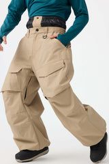 Men's Rose Baggy Utility Wear-resistant Snow Pants