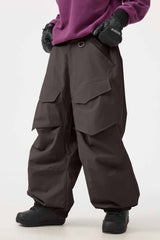 Women's Rose Baggy Utility Wear-resistant Snow Pants
