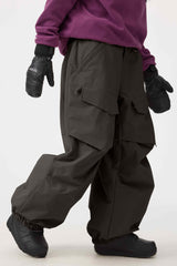 Women's Rose Baggy Utility Wear-resistant Snow Pants