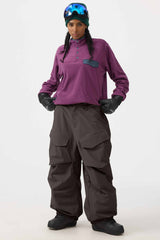 Women's Rose Baggy Utility Wear-resistant Snow Pants