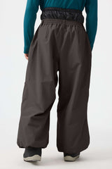 Men's Dark Brown Baggy Utility Wear-resistant Snow Pants