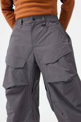 Men's Rose Baggy Utility Wear-resistant Snow Pants