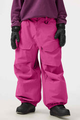 Women's Rose Baggy Utility Wear-resistant Snow Pants