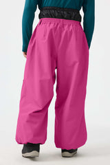 Men's Dark Brown Baggy Utility Wear-resistant Snow Pants