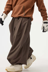 Pantalones de nieve holgados con cordón y diseño de globo para hombre 