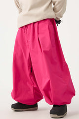 Pantalones de nieve holgados con cordón en color beige para hombre 