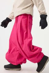 Pantalones de nieve holgados con cordón y diseño de globo para hombre 