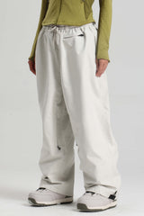 Women's Caramel Baggy Soft Brushed Retro Snow Pants