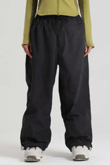 Women's Caramel Baggy Soft Brushed Retro Snow Pants