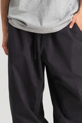 Men's Black Baggy Soft Brushed Retro Snow Pants