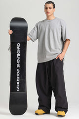 Men's Khaki Baggy Soft Brushed Retro Snow Pants