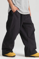 Men's Caramel Baggy Soft Brushed Retro Snow Pants