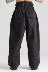 Men's Black Baggy Soft Brushed Retro Snow Pants