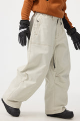 Women's Denim Baggy Oxford Wear-resistant Snow Pants