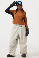 Women's Denim Baggy Oxford Wear-resistant Snow Pants