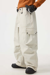 Women's Denim Baggy Oxford Wear-resistant Snow Pants