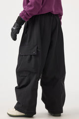 Women's Denim Baggy Oxford Wear-resistant Snow Pants